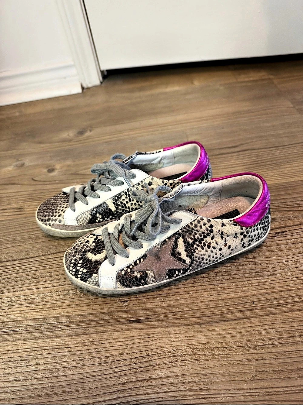 Golden Goose Super-Star Python-Print & Pink size 38 EU